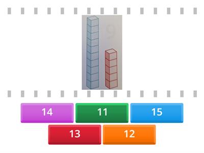 Skaičiai ir skaitmenys (11, 12, 13, 14, 15)