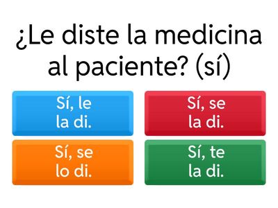 Doble objeto: Pronombres directo e indirecto