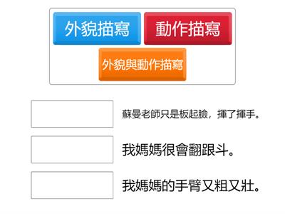 外貌與動作描寫