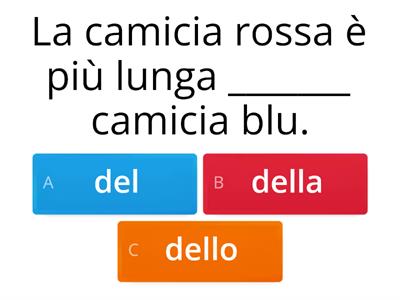 Ital. 2 - Comparativo di qualità (di + articolo)