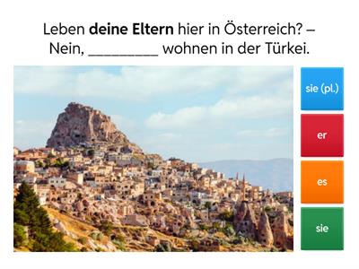 Ergänzen Sie das Personalpronomen: er, sie, es und sie (Plural)
