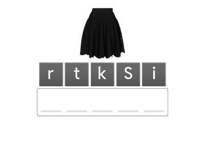 Clothes & Fashion Anagram