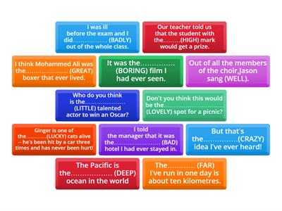 Comparatives and superlatives