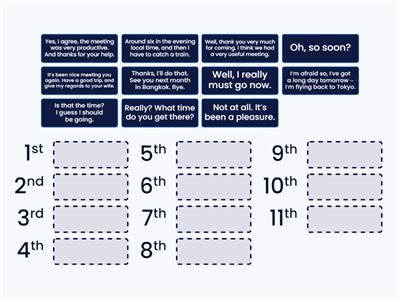 B1 PROF / PUT THE CONVERSATION IN ORDER