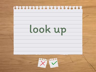 Phrasal verb: Look