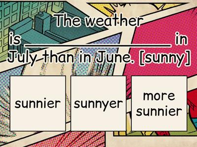 Comparative and superlative adjectives