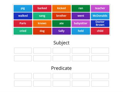 Subject and Predicate