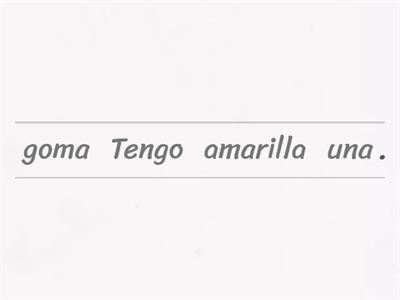 Objetos de clase, colores, verbo tener