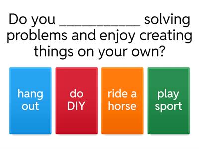 Hobbies and Interests Quiz