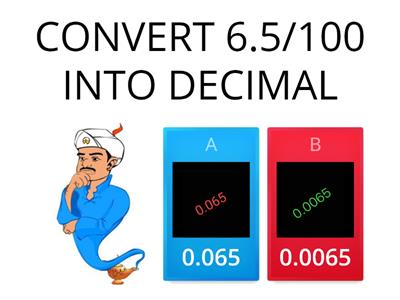 MATHS QUIZ DECIMAL AND FRACTIONS 