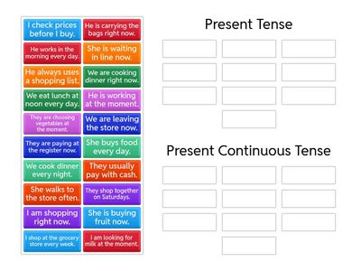 Present Tense vs Present Continuous Tense