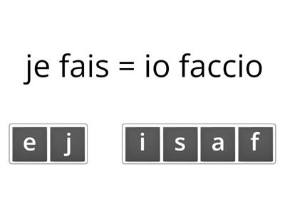 FRANCESE: faire- fare Indicatif présent