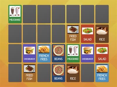 Food memory game