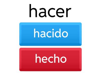 Participios irregulares (Unregelmässige Partizipien)