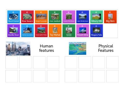 Human and physical features sorting - Lesson 3