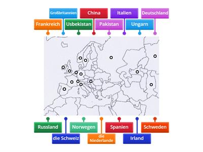 Weltkarte Europa (vergrößert)