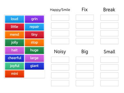 Synonym Match: Grade 3