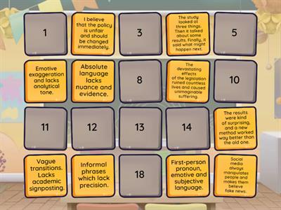 Don't for Academic Language