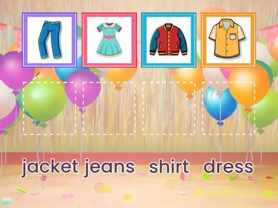 clothes 1 dress jacket jeans shirt       