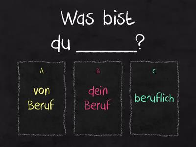 Beruf Wortschatz + Grammatik