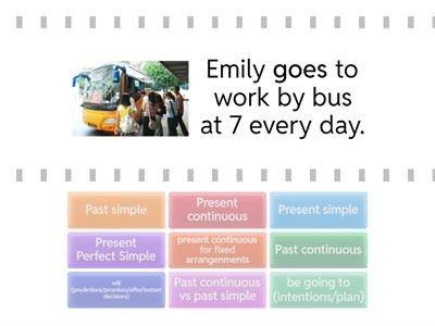 Identify the tenses (present, past and future)