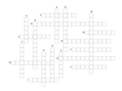 Crossword of Human Body Systems and Functions