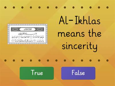  Poster Quiz: Al-Ikhlas