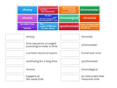 Chron- root word  (Time) 