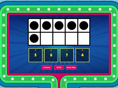 Subitizing Tens Frames (1-10) - Game Show