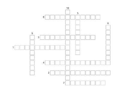 Nutrition Crossword