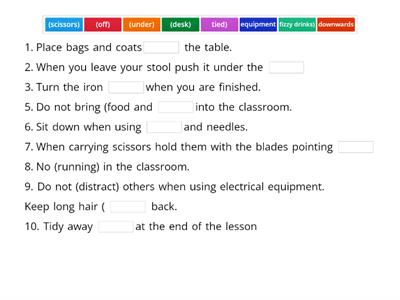 Health and Safety in the Textiles Classroom