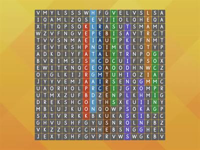 Super minds 2 unit 9 - vocabulary wordsearch 