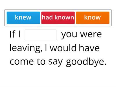 Third conditional missing word