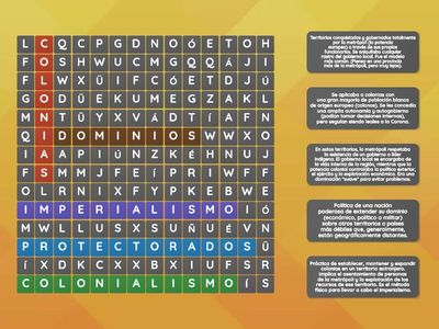 SOPA DE LETRAS DEL IMPERIALISMO