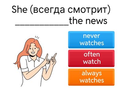Наречия частоты действия 👀 quiz