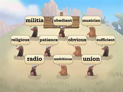 8.1- 8.3 /sh/ Digraphs Whack a Mole