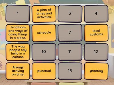 Vocabulary Matching Task - Business Travel