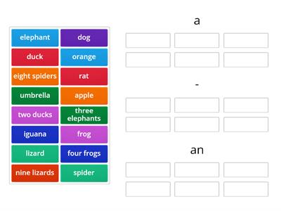 A/an/ - Super minds 1 Unit 3 