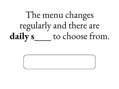 EF B1+ 6A Vocabulary At a restaurant