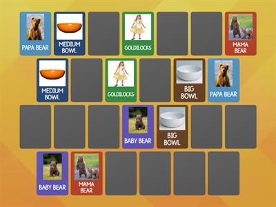 GOLDILOCKS - MEMORY GAME nw idiomas