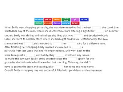 AT THE CLOTHES STORE