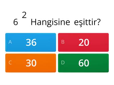 Bir sayının karesi ve küpü. 