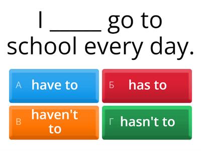 Have to/don't have to. Prepare 6