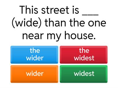 Degrees of Comparison