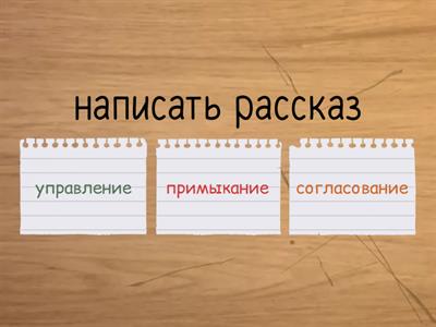 Типы связи в словосочетании