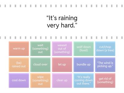 Ph16b Phrasl Verbs about the weather espresso