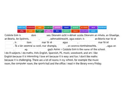 Coláiste Eoin Scoil Léamhthuiscint