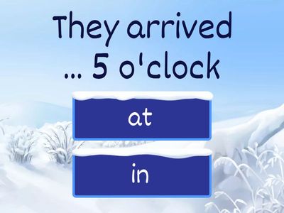 Предлоги at, on, in и др.