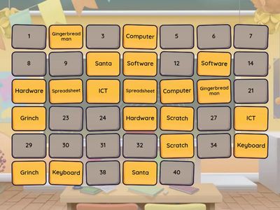 Match the pairs ICT Christmas keyword  starter!