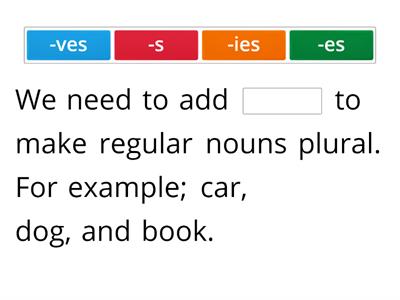 Regular plural nouns rules